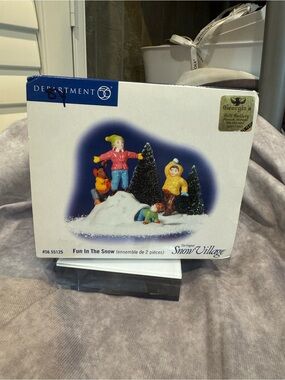 Department 56 Snow Village Figurine Set Fun in The Snow